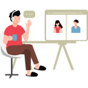 پیش‌نمایش فایل man-on-conference-call-8102173 از پک جلسه آنلاین و کنفرانس تلفنی