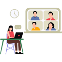 پیش‌نمایش فایل online-meeting-8102176 از پک جلسه آنلاین و کنفرانس تلفنی