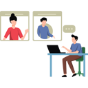 پیش‌نمایش فایل people-on-conference-call-for-meeting-8102175 از پک جلسه آنلاین و کنفرانس تلفنی
