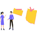 پیش‌نمایش فایل boy-and-girl-talking-about-papers-8102204 از پک کاغذ