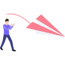 پیش‌نمایش فایل boy-playing-with-paper-airplane-8102194 از پک کاغذ