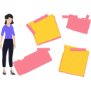پیش‌نمایش فایل girl-looking-at-papers-8102209 از پک کاغذ