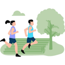 پیش‌نمایش فایل boy-and-girl-jogging-in-park-8102230 از پک پارک