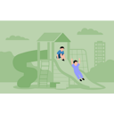 پیش‌نمایش فایل children-taking-slide-in-park-8102229 از پک پارک