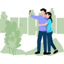پیش‌نمایش فایل couple-taking-selfie-8102218 از پک پارک