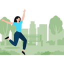 پیش‌نمایش فایل girl-dancing-in-park-8102215 از پک پارک