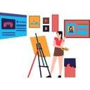 پیش‌نمایش فایل girl-painting-on-board-8157377 از پک تکنولوژی