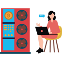 پیش‌نمایش فایل girl-working-on-bitcoin-8157384 از پک تکنولوژی