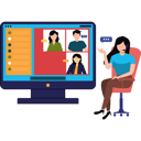 پیش‌نمایش فایل the-girl-is-in-an-online-meeting-call-8157372 از پک تکنولوژی