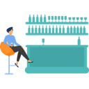پیش‌نمایش فایل girl-sitting-at-bar-8157924 از پک شراب