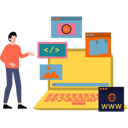 پیش‌نمایش فایل man-working-on-product-coding-8121747 از پک تیم‌های محصول