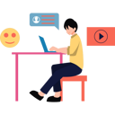 پیش‌نمایش فایل boy-working-on-social-media-using-laptop-8157327 از پک رسانه‌های اجتماعی
