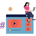 پیش‌نمایش فایل girl-watching-video-on-laptop-8157321 از پک رسانه‌های اجتماعی