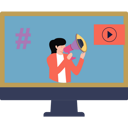 پیش‌نمایش فایل young-girl-doing-online-marketing-8157333 از پک رسانه‌های اجتماعی