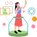 پیش‌نمایش فایل girl-wearing-vr-glasses-and-playing-game-8157987 از پک کار و سرگرمی‌ها