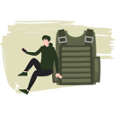 پیش‌نمایش فایل army-boy-sitting-with-bag-8226834 از پک سلاح‌ها و جنگ