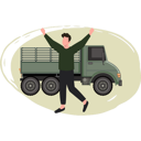 پیش‌نمایش فایل army-boy-standing-next-to-a-military-truck-8226843 از پک سلاح‌ها و جنگ