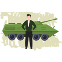 پیش‌نمایش فایل army-man-standing-next-to-the-tank-8226874 از پک سلاح‌ها و جنگ