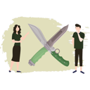 پیش‌نمایش فایل boy-and-girl-looking-at-knives-8226859 از پک سلاح‌ها و جنگ