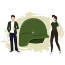 پیش‌نمایش فایل boy-and-girl-looking-at-military-hat-8226887 از پک سلاح‌ها و جنگ