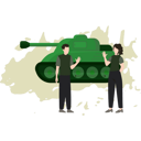 پیش‌نمایش فایل boy-and-girl-looking-at-military-tank-8226889 از پک سلاح‌ها و جنگ