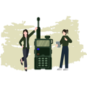 پیش‌نمایش فایل girls-talking-on-walkie-talkies-8226873 از پک سلاح‌ها و جنگ