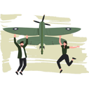 پیش‌نمایش فایل male-pilot-and-woman-happy-to-see-military-aircraft-8226855 از پک سلاح‌ها و جنگ