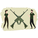 پیش‌نمایش فایل man-and-woman-looking-at-guns-8226857 از پک سلاح‌ها و جنگ