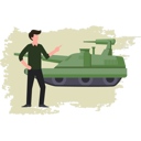 پیش‌نمایش فایل man-looking-at-the-military-tank-8226867 از پک سلاح‌ها و جنگ