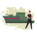 پیش‌نمایش فایل man-standing-by-military-ship-8226876 از پک سلاح‌ها و جنگ