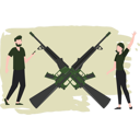 پیش‌نمایش فایل military-man-and-woman-ready-with-rifles-8226833 از پک سلاح‌ها و جنگ