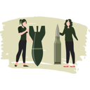 پیش‌نمایش فایل two-girls-with-missiles-and-bullets-8226842 از پک سلاح‌ها و جنگ