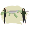 پیش‌نمایش فایل two-woman-talking-about-gun-8226827 از پک سلاح‌ها و جنگ