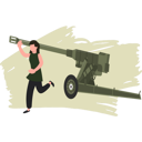 پیش‌نمایش فایل young-girl-running-into-battle-8226836 از پک سلاح‌ها و جنگ