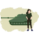 پیش‌نمایش فایل young-girl-standing-with-military-tank-8226882 از پک سلاح‌ها و جنگ