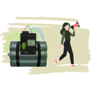 پیش‌نمایش فایل young-lady-announcing-about-time-bomb-in-a-megaphone-8226839 از پک سلاح‌ها و جنگ