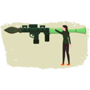 پیش‌نمایش فایل young-lady-holding-bazooka-8226864 از پک سلاح‌ها و جنگ