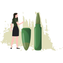 پیش‌نمایش فایل young-lady-looking-at-the-bullet-8226880 از پک سلاح‌ها و جنگ