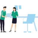 پیش‌نمایش فایل employees-talking-8202556 از پک فعالیت آنلاین