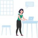 پیش‌نمایش فایل girl-is-chatting-on-laptop-8202507 از پک فعالیت آنلاین