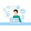 پیش‌نمایش فایل the-boy-is-working-on-the-laptop-8202560 از پک فعالیت آنلاین