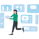 پیش‌نمایش فایل the-girl-is-doing-online-marketing-8202554 از پک فعالیت آنلاین