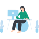 پیش‌نمایش فایل the-girl-is-sitting-at-the-working-table-8202545 از پک فعالیت آنلاین