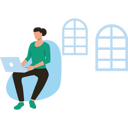 پیش‌نمایش فایل the-girl-is-using-a-laptop-8202521 از پک فعالیت آنلاین