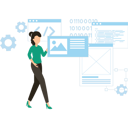 پیش‌نمایش فایل the-girl-is-working-on-coding-8202511 از پک فعالیت آنلاین