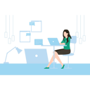 پیش‌نمایش فایل the-girl-is-working-on-the-laptop-8202562 از پک فعالیت آنلاین