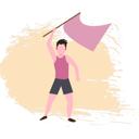 پیش‌نمایش فایل the-boy-is-holding-a-flag-8202374 از پک آزادی