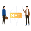 پیش‌نمایش فایل girl-looking-at-nft-coin-8202836 از پک ان‌اف‌تی (توکن غیرمثلی)