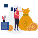 پیش‌نمایش فایل girl-investing-in-bitcoin-8274006 از پک بانکداری