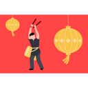 پیش‌نمایش فایل boy-playing-drum-in-chinese-new-year-8274302 از پک سال نو چینی